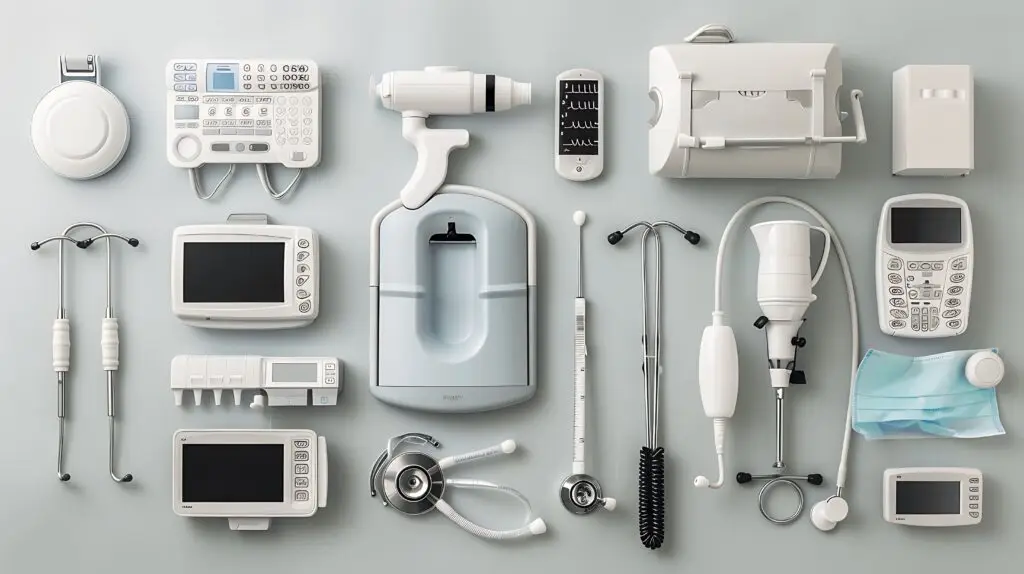 medical equipment and instruments on a gray surface 55204531 medical equipment and instruments on a gray surface 55204531